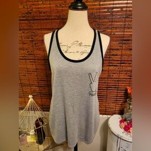 The Spring Shop Gray Peace Tank Top